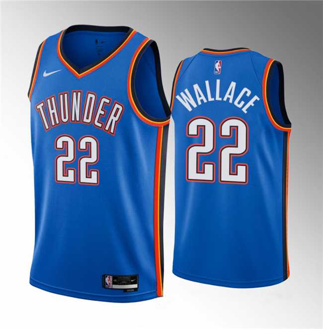Men's Oklahoma City Thunder #22 Cason Wallace Blue 2023 Draft Icon Edition Stitched Basketball Jersey,We sell and wholesale Men's Oklahoma City Thunder #22 Cason Wallace Blue 2023 Draft Icon Edition Stitched Basketball Jersey on line form chian!